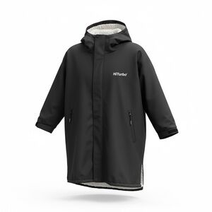 HiTurbo Youth Large Swim Parka Black Sherpa Lined | Swim Team Water Polo | L
